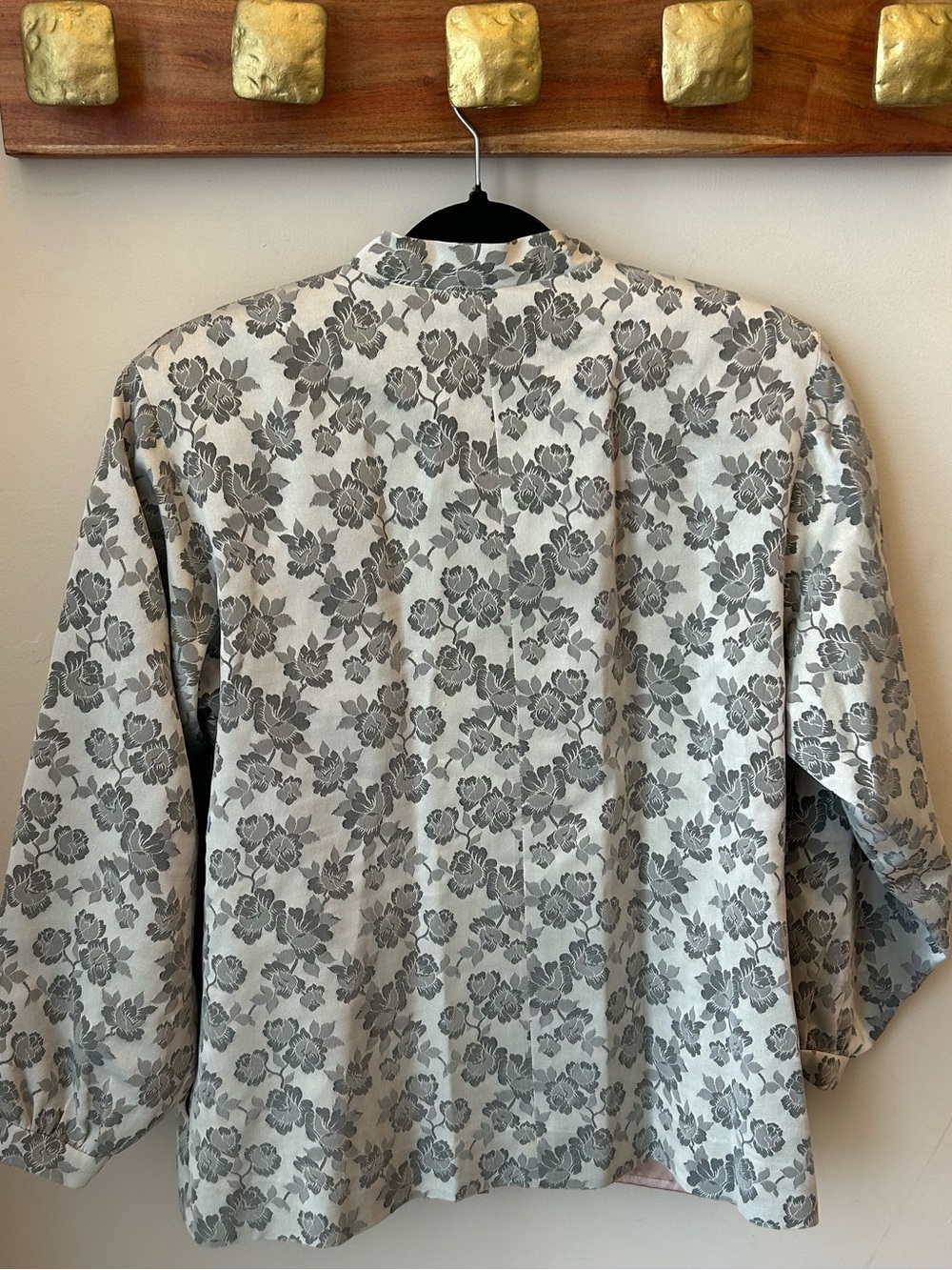 Vintage-Inspired Floral Brocade Jacket Cottagecore Quiet Luxury Statement Piece - Picture 8 of 16